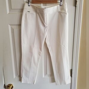 NWT WHBM Premium Stretch White Crop Pants Size 6 New With Tags